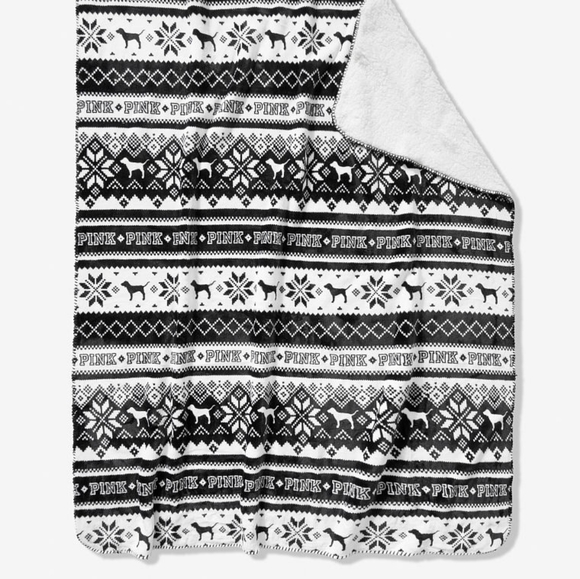 PINK Sherpa Fleece Blanket - Picture 3 of 3